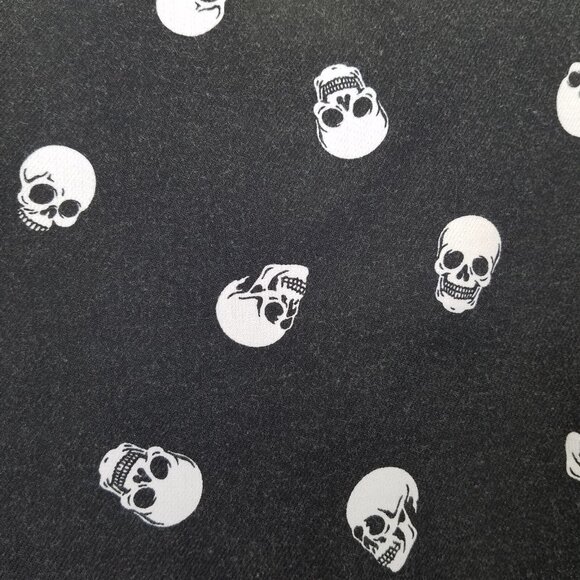 Hot Topic Skull Print Pants Women's 4XL Tapered Leg Charcoal White Ankle Jeans - Picture 12 of 16